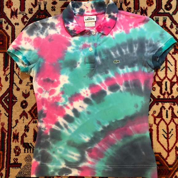 Lacoste Tops - Lacoste Tie Dye Golf Shirt Sz 36 Lacoste Tops - Lacoste Tie Dye Golf Shirt Sz 36